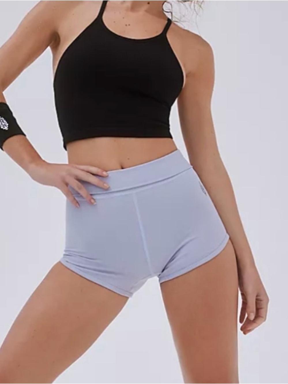 FP Movement Happiness Runs Ribbed Crop Tank Black M/L